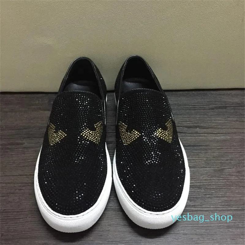 Strass Chaussures Hommes Mocassins À La Main Bateau Chaussures Robe 09 Nouveau Luxe Italien Designer En Métal Lettre Boucle Slip On Casual En Cuir Pour Hommes 38-45