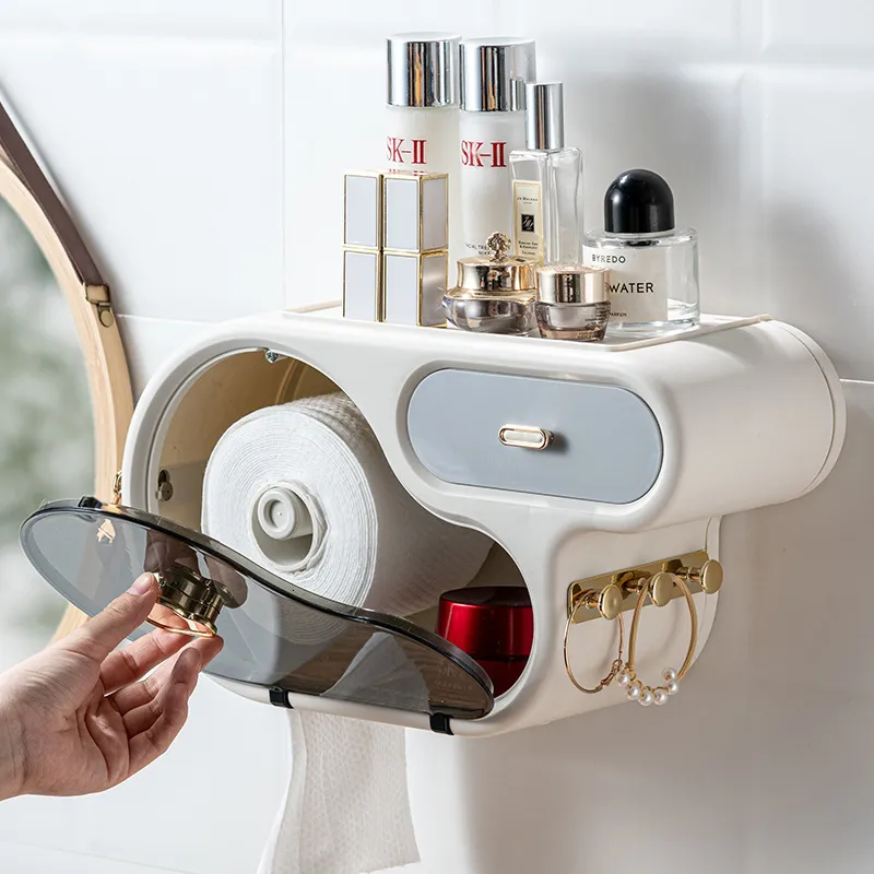 Rohl Toilet Paper Holder Wall Mount Toilet Roll Paper Tube Holder Shelf