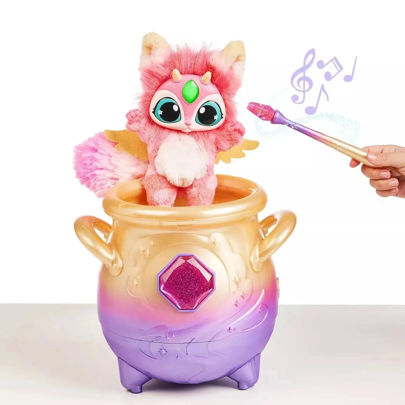 Articles de nouveauté Objets décoratifs Figurines Magic Mixies Pot de brouillard magique surprise animal de compagnie lumière sonore boîte aveugle interactive jouets authenti273T
