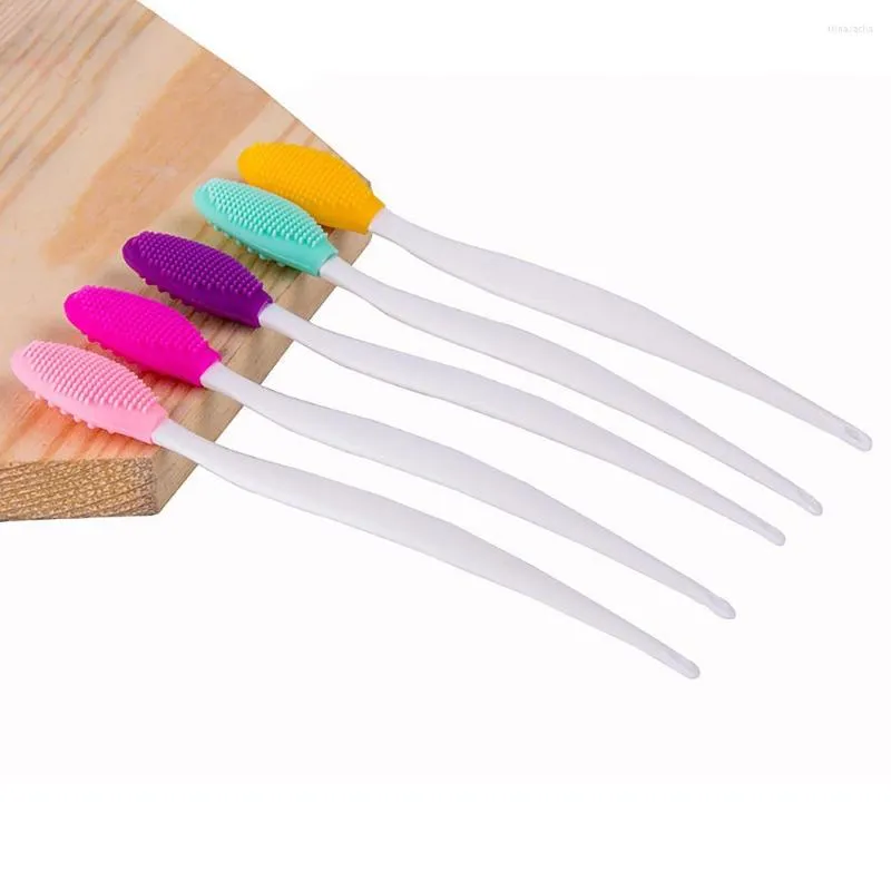 Makeup Brushes 5pcs 2-1 Double-Sided Silicone Exfoliating Lip Brush Tool Wash Face Blackhead Facial Cleansing