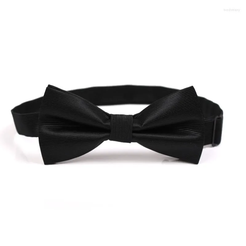 Bow bağları klasik kravat resmi siyah çizgili erkekler bowtie moda erkekler için düğün partisi erkek kelebek düğüm hediye kutusu