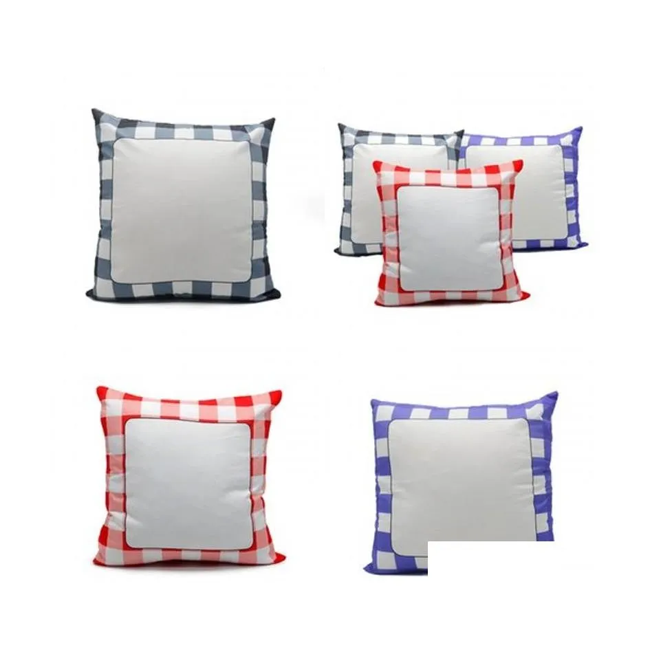 Pillow Case Pillow Case Slips Sublimation Blank Lattice Ers Mticolor Available Pillows Cases Durable Cushion Moisture Absorption 6 5 Dheik