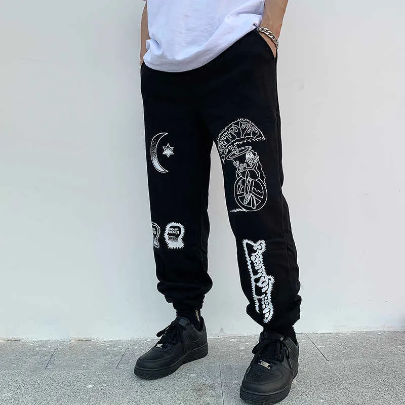 Men's Pants Pants Brain Dead Gustavo Sweatpants Men Women Hip Hop Cotton Season 6 Hair Coil Pants Graffiti Print Trousers T222901