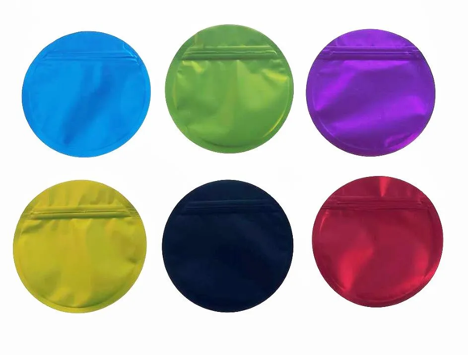 Spezielle geformte Taschen Großhandel im Groschenstück Bag Verpackung Essbares Mylar -Bags runden Formbeutel