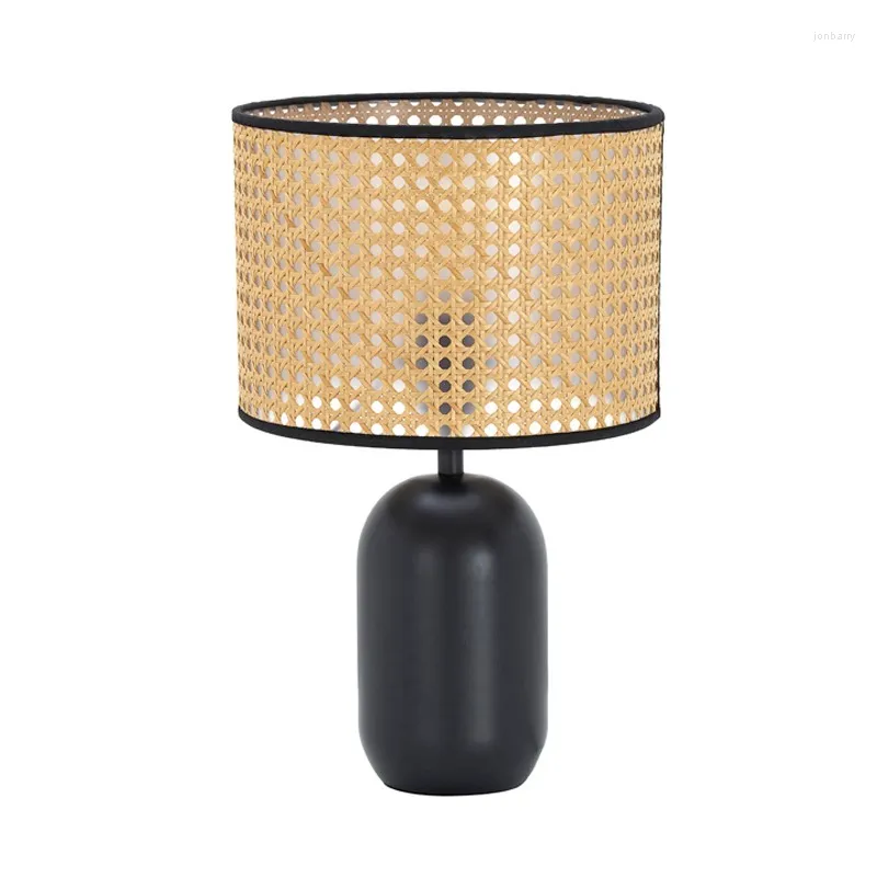 Tafellampen Chinese bamboe weven minimalistisch retro handbrei lamp kunst deor huisstudie studio slaapkamer bedkamer woonkamer