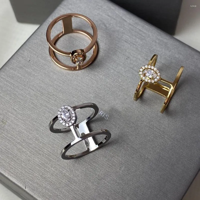 Cluster Rings Fashion Classic M Brand 925 Серебряное серебро с бриллиантовым кольцом Тенденция Личность простая богиня