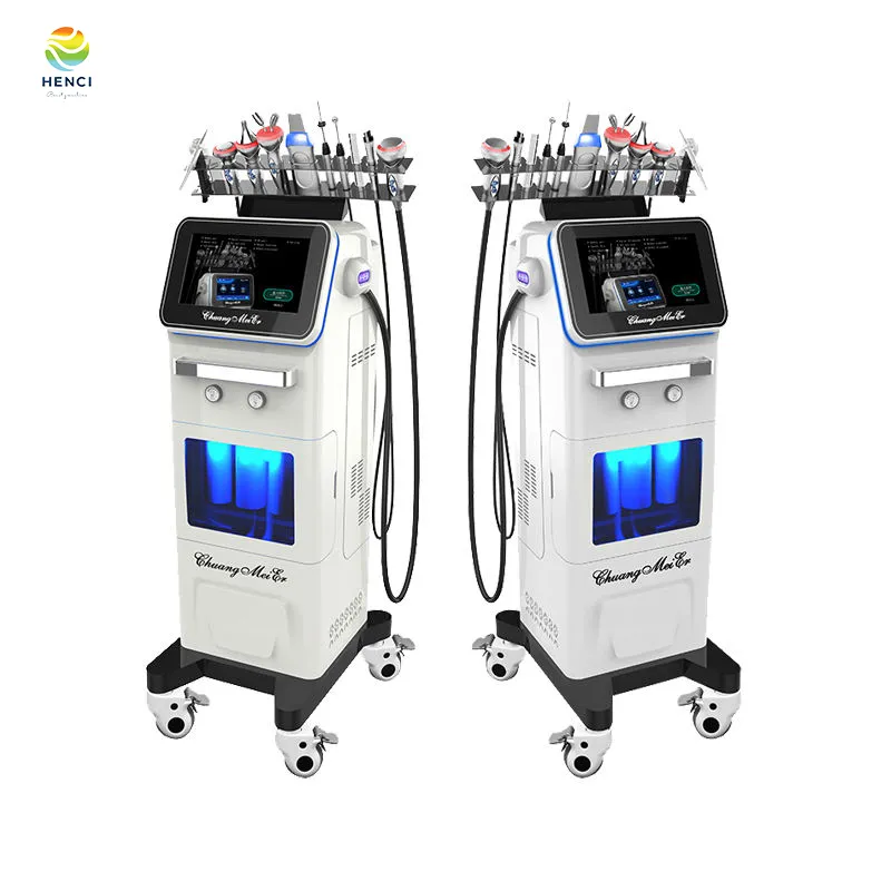 Professional Hydra Dermabrasion Facial 11 In 1 LED Therapy Oxygen Lift Skin Hydro Microdermabrasion Beauty Salon Facial Machine