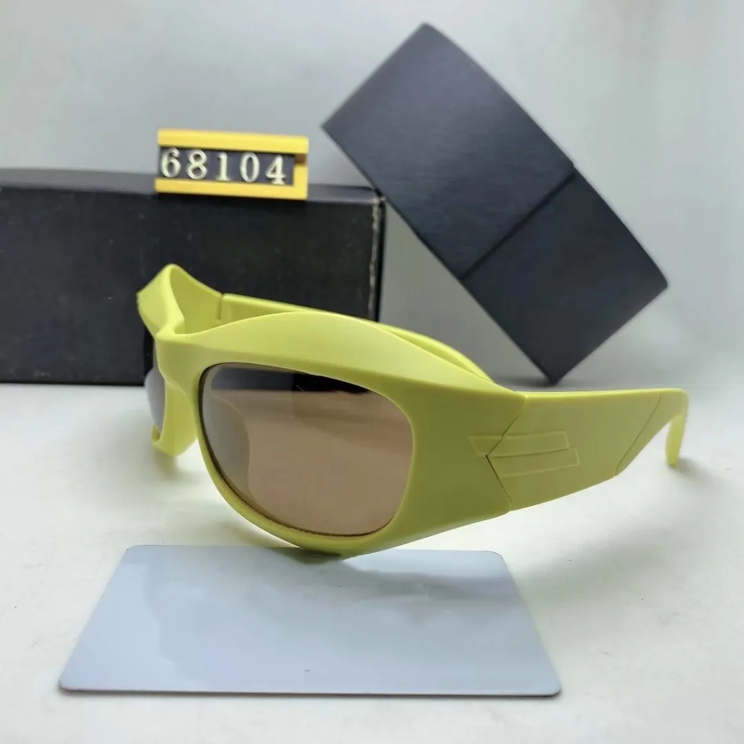 Ontwerp zonnebril voor vrouwen mode sport sporten zonnebril UV -bescherming grote verbindingslens frameloze topkwaliteit komt met pakket