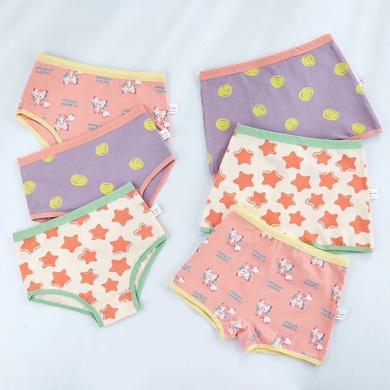 6Pcs Child Soft Cotton Underwear Little Girls'Briefs Toddler