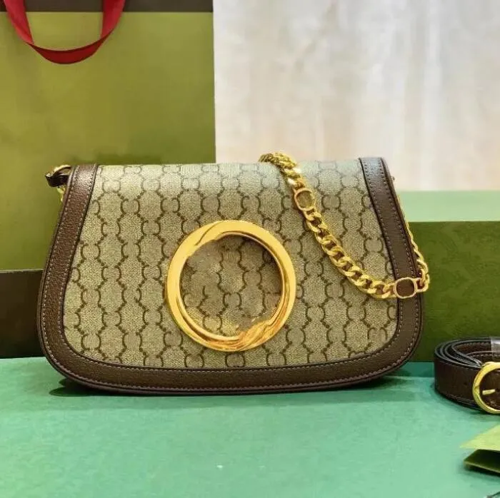 CC Round Interlocking G chian borse Blondie Borsa a tracolla ophidia borsa Designer donna Borse a tracolla lady sacoche pelle di lusso Hardware color oro