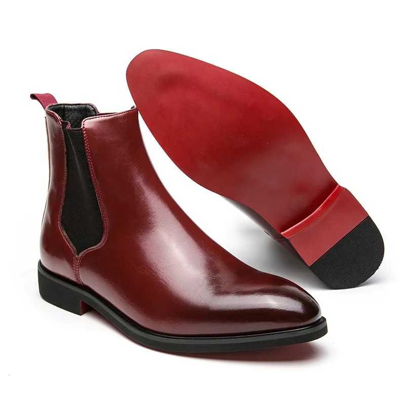 Mens red 2025 chelsea boots