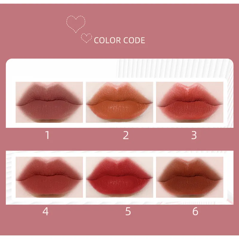 Silky Matte Lipstick Comestic Nude Vintage Lace Lip Gloss Nonstick Cup Moisturizing Waterproof Long Lasting Sexy Red Lip Makeup