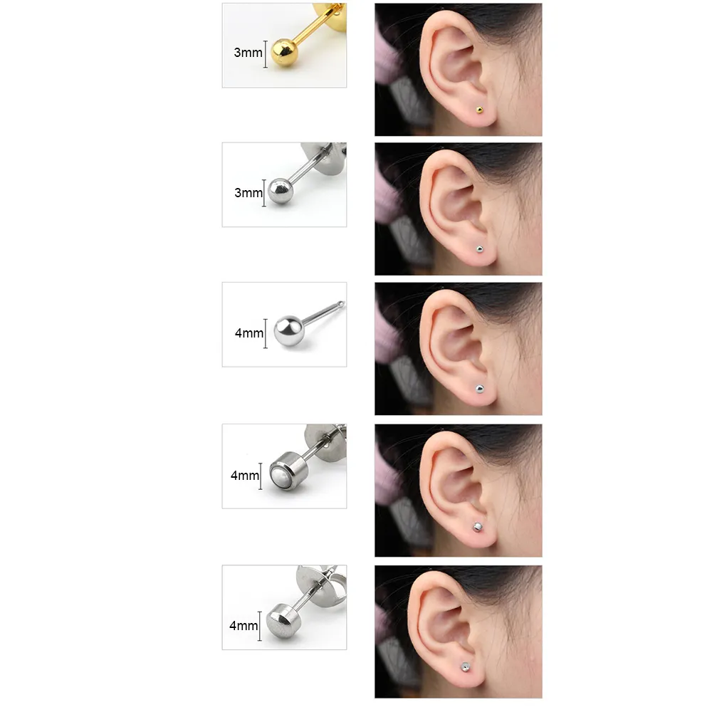 Portable Self Ears Piercing Kit With Studs And Helix Piercing