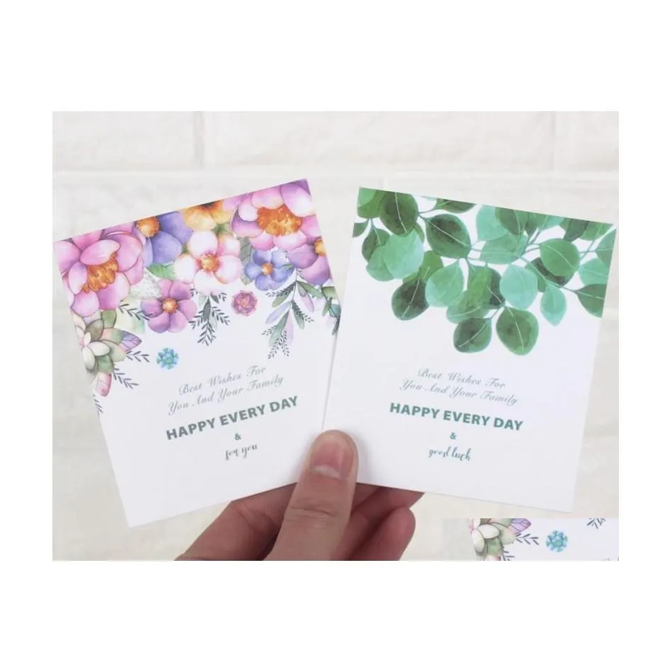 グリーティングカードの絶妙なレコーグリーティングカードevety Day Happy Birthday Wishes Wedding Invitations Paperありがとう祝福カードタイド0 DH9DJ