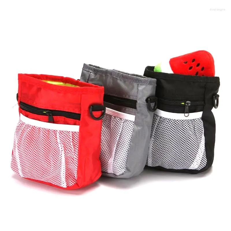 Housses de siège de voiture pour chien Portable sac de friandises pour animaux de compagnie formation ceinture poche chiot Snack récompense taille pour les aides extérieures poche conteneur de nourriture