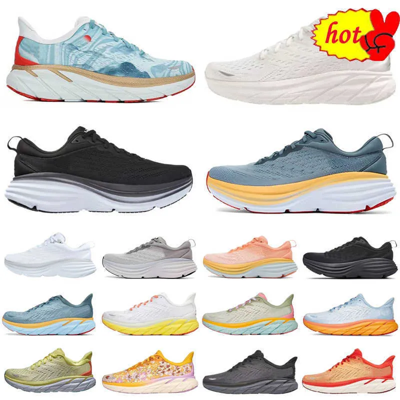 2022 Bondi 8 Clifton Cushioned Hoka Running Shoes Men LOW Top Trail Running Sneakers For Men