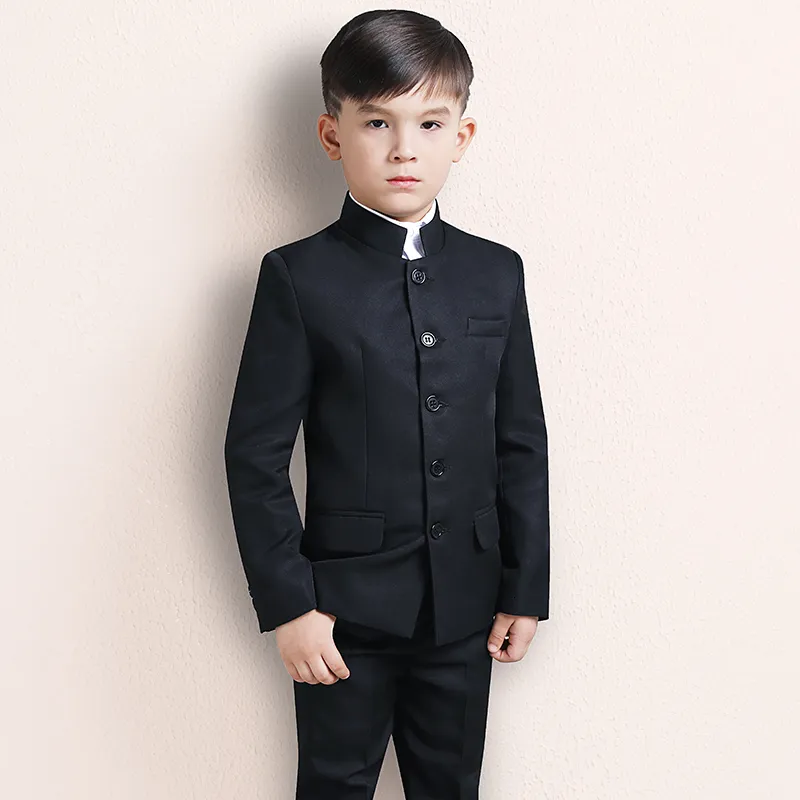 Suits Arrival Kids Boys For Wedding Style Children Formal Mandarin Collar High Quality Fashion Plus Size 3 8 9 10 12 14 221205