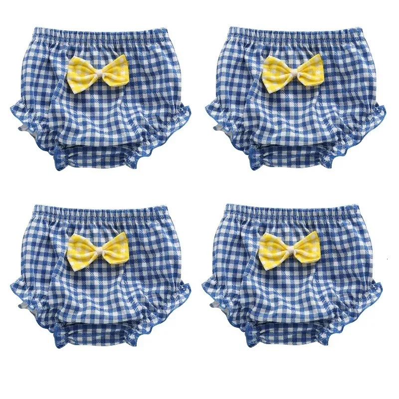 Of 4 Pure Cotton Lotus Leaf Plaid Bread Kidley Panties With Bow Korean  Style Baby Girl Underwear For Wholesale And Retail Cute Kids Undergarments  221205 From Deng08, $12.32