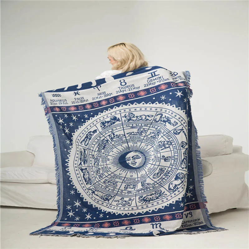 Blanketbohemian Style Decorative Divano coperta per il soggiorno Capolla a maglia a pezzi a pezzi per pianoforte a pipì arazzi a 131203