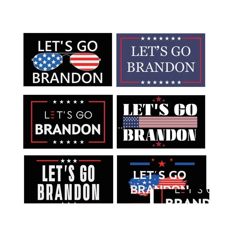 Bandiere Banner 2024 Let's Go Brandon Trump Bandiera elettorale Bandiere presidenziali a doppia faccia 150X90 cm 5202 Q2 Consegna a domicilio Giardino domestico Fes Dhpfj