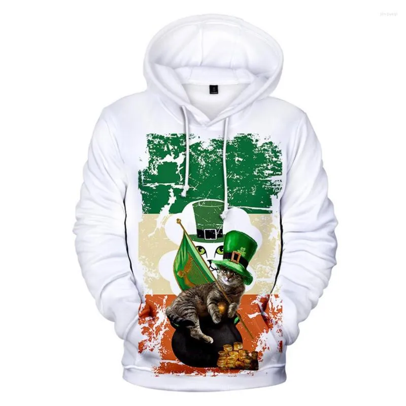 Men's Hoodies 2022 St. Patrick's Day 3D Men/women Fashion Hip Hop Print Hoodie Sweatshirt Hooded