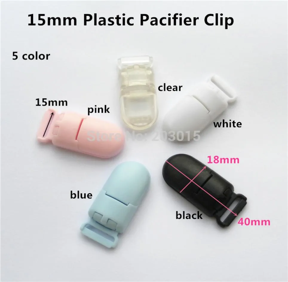 5PCS 15CM Kam Plastic Baby Pacifier Dummy Chain Holder Clips for 15mm ribbon Suspender Clips6031605