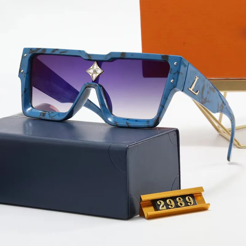 Projektant Hot Oversited Sunglasses Modne cyklonowe okulary przeciwsłoneczne Męskie konturowane konturowi rama głębokiej stawu soczewki Monogu Police Women