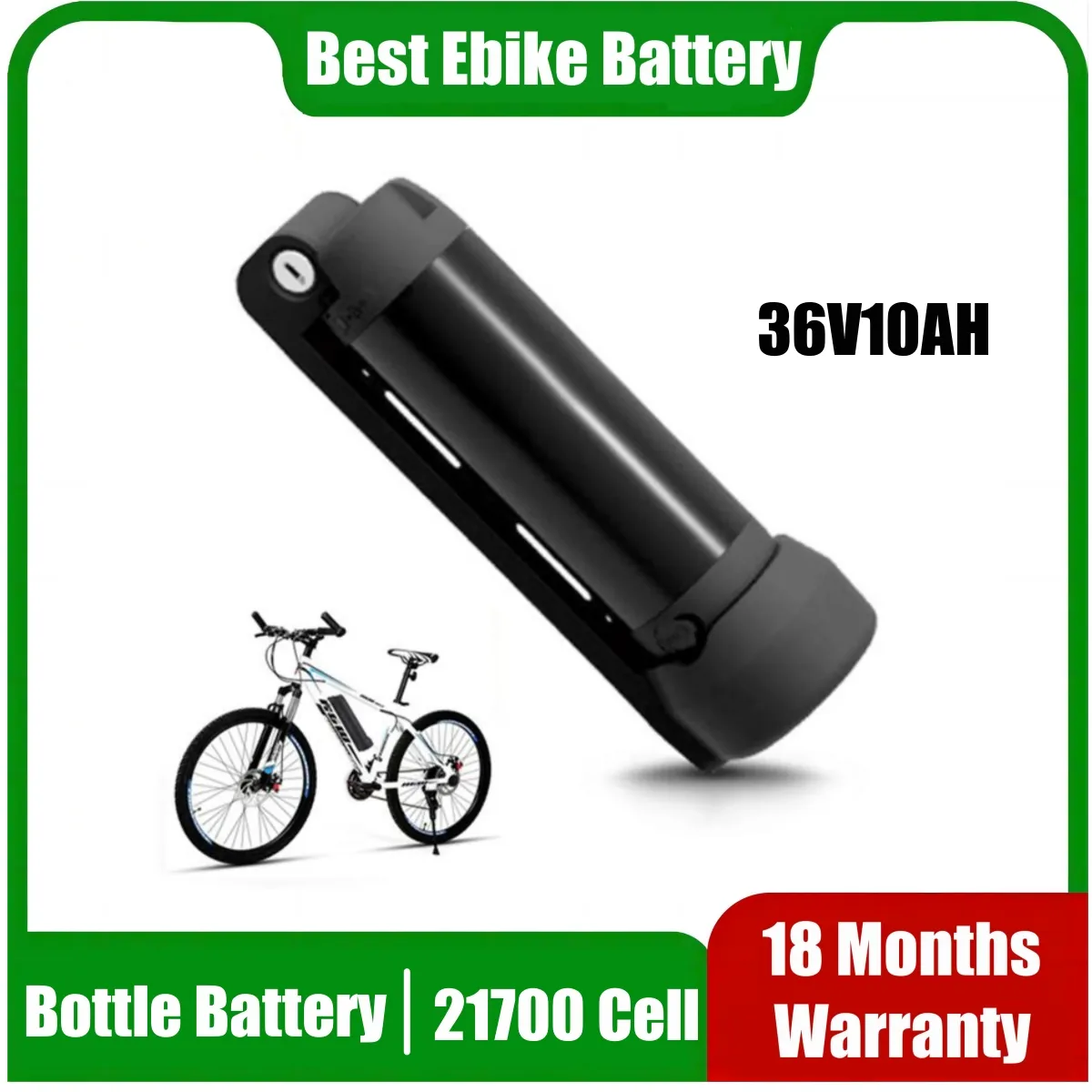 تصميم جديد مصغرة زجاجة Ebike بطارية 36V 10ah Cuttle Batteries 21700 Lithium Ion Pack لـ Bafang 250W 350W BBS01 BBS02 Mid Motor Kit