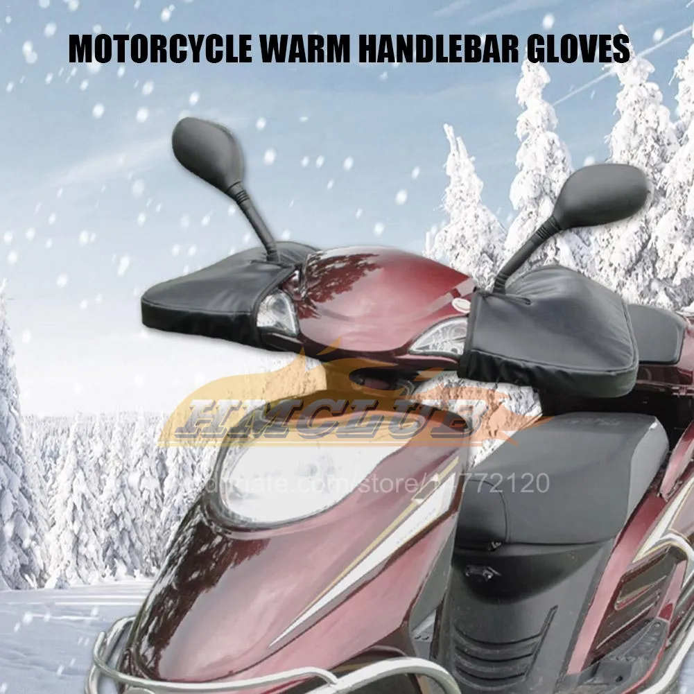 Manchon Moto pour Guidon Hiver en Cuir Imperméable