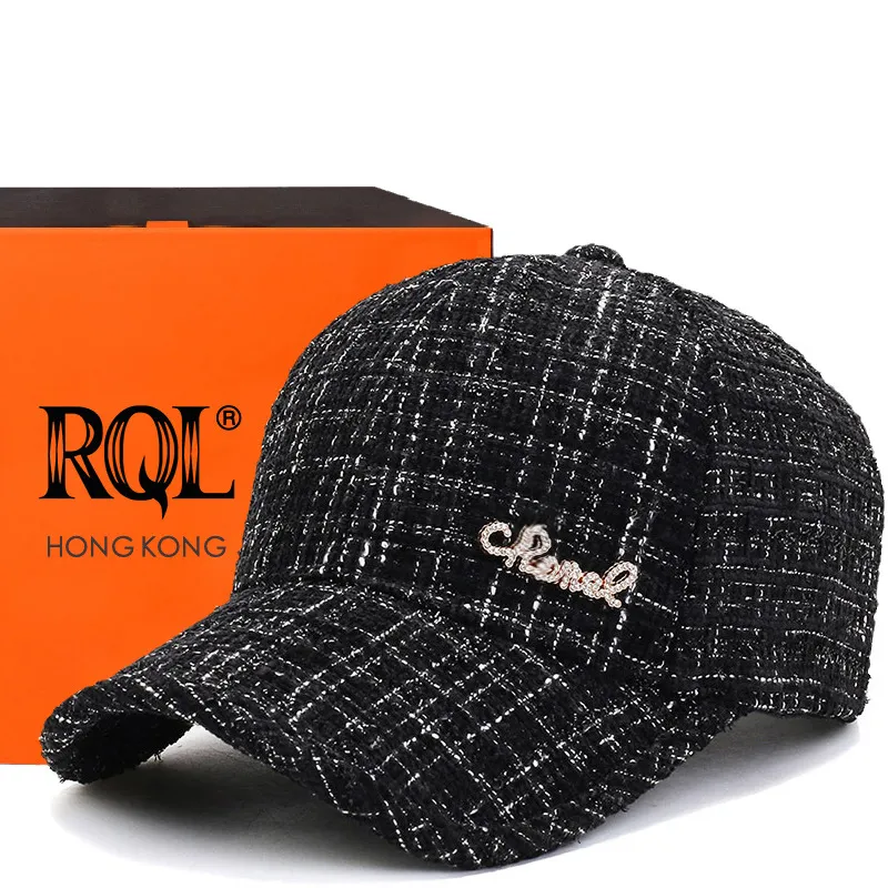 Boll Caps Fashion Baseball for Women Ladies Warm Winter Hat Gitter Outdoor Luxury Brand Design Plaid Justerbar Trucker 221205