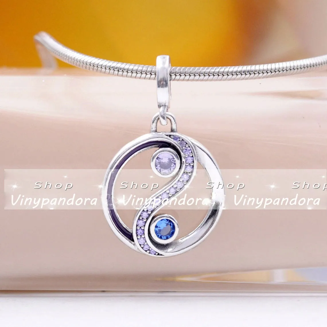 925 Sterling Silver Me Balance Yin Yang Medallion Charm Bead tylko pasuje do europejskiej pandora med biżuterii