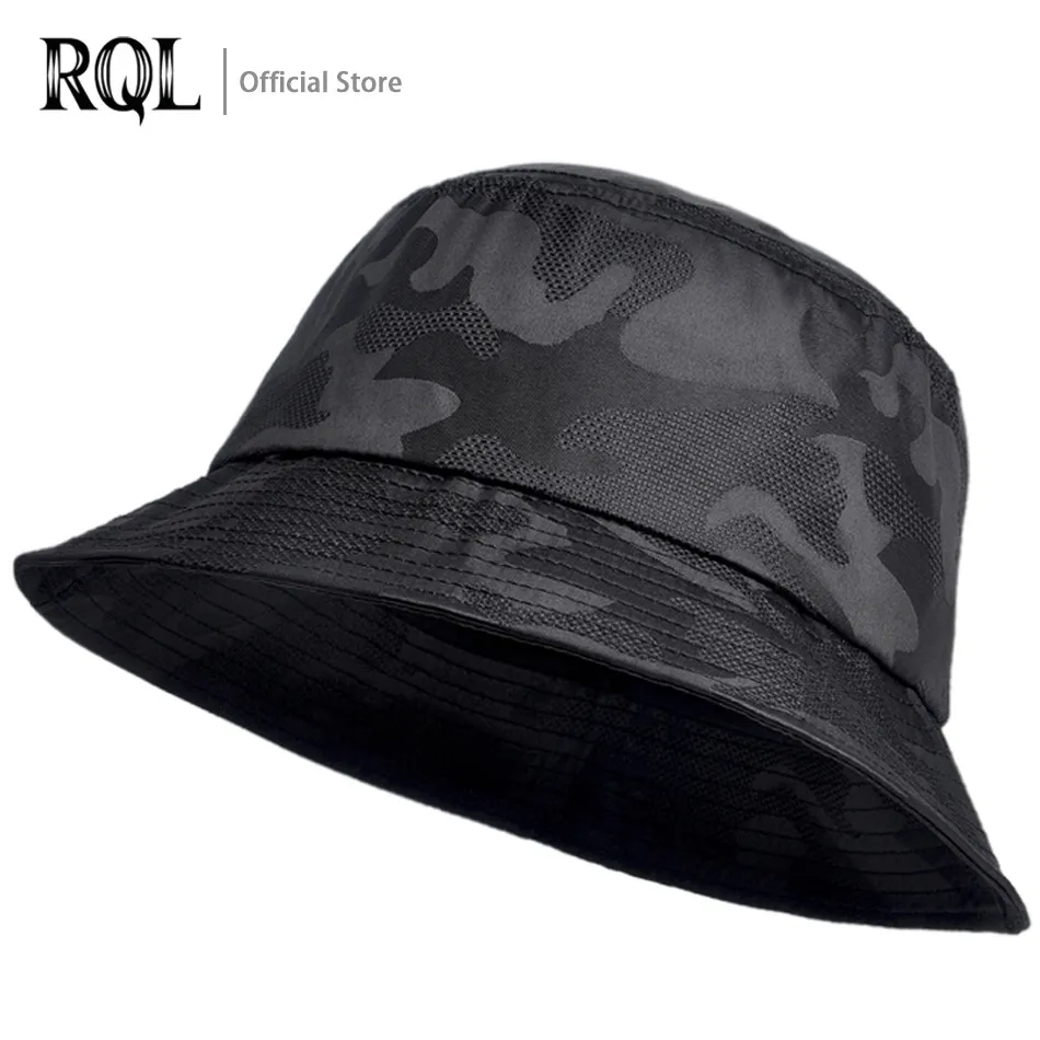 Wide Brim Hats Bucket Mens Sun Double-sided Panama Black Camouflage Bob Man Hiking Climbing Fisherman Hip Hop Cap Cotton Male Fishing 221205