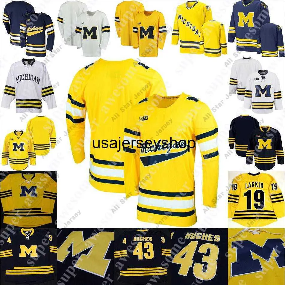 Chandails de hockey Michigan Wolverines Hockey Nolan Moyle Jack Summers Garrett Van Wyhe Jacob Truscott Keaton Pehrson Dakota Raabe Jay Keranen Philippe