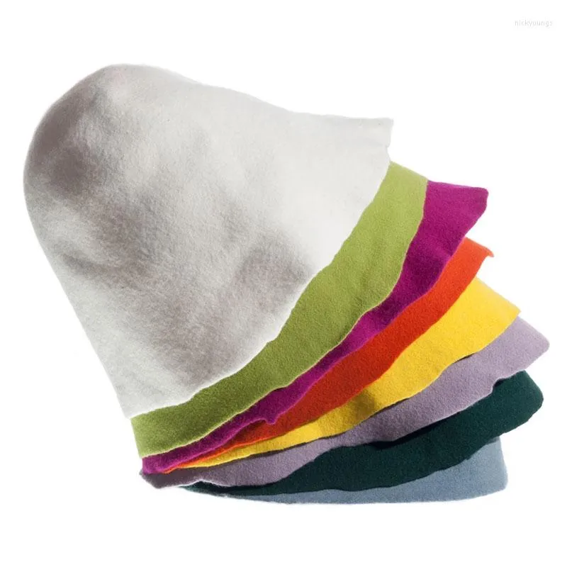 Berets Women Cloche Bucket Felt Hat Wool Cone Hood Body For Millinery Making Cones