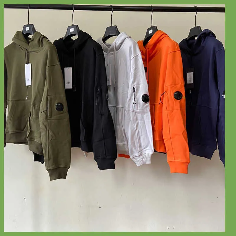 Sudaderas con capucha para hombre Sudaderas Cp de alta calidad Suéter con capucha Sudadera al aire libre Sudadera con capucha de algodón Ropa funcional para el viento Ins Nuevas gafas Decoración Chaqueta de hip hop BJ