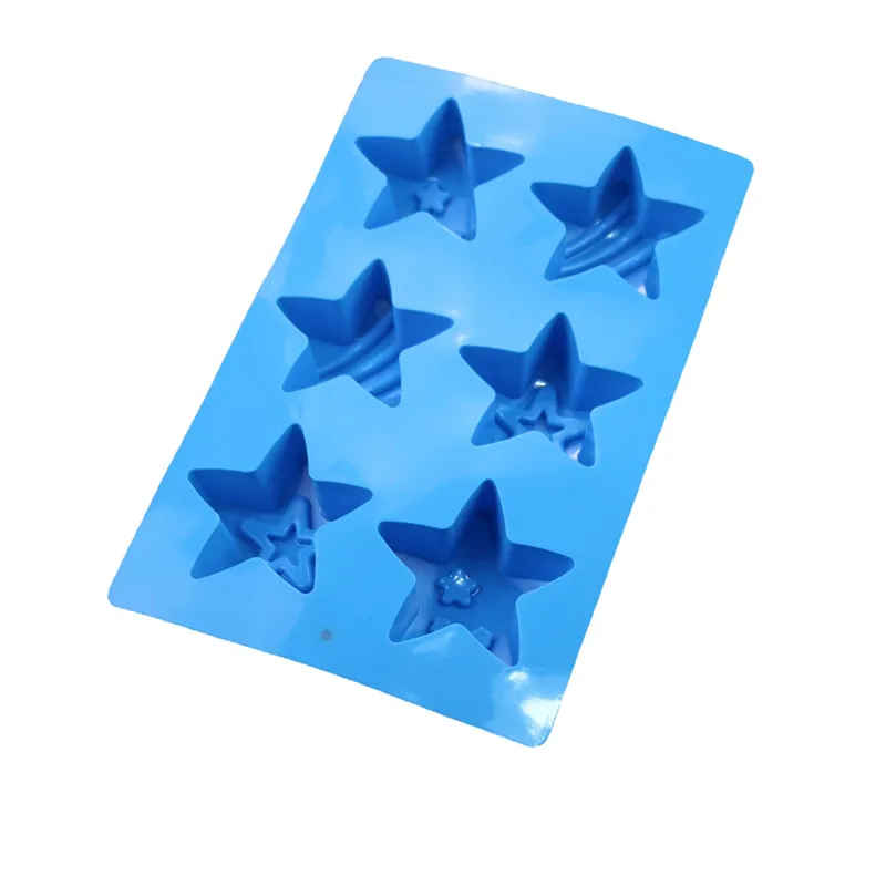 Star Shaped Silicone Mold Handmade Chocolate Cake Decoration Patriotic Party Stars Soap Mold Ice Cube Sugarcraft Baking Supplies MJ1230