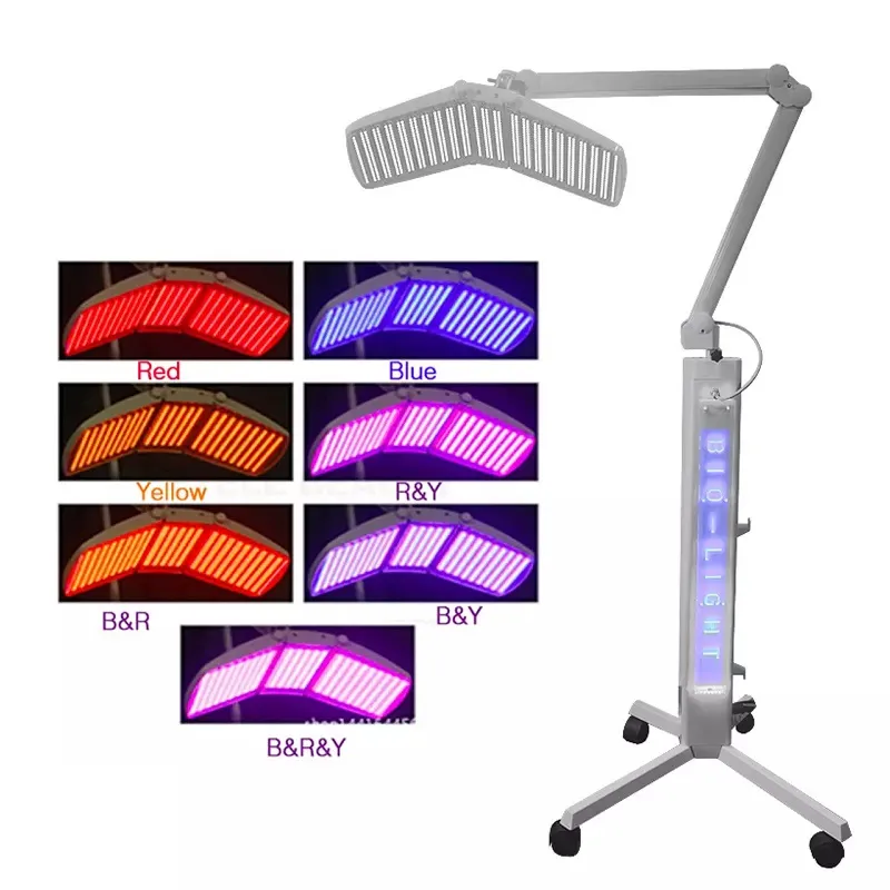 LED Skin Herjuvening Bio-licht Groothandel Body Face Therapy Lamp Verticale Skin Trachering Medical Led Electric Infra Rode PDT LED-therapiemachine