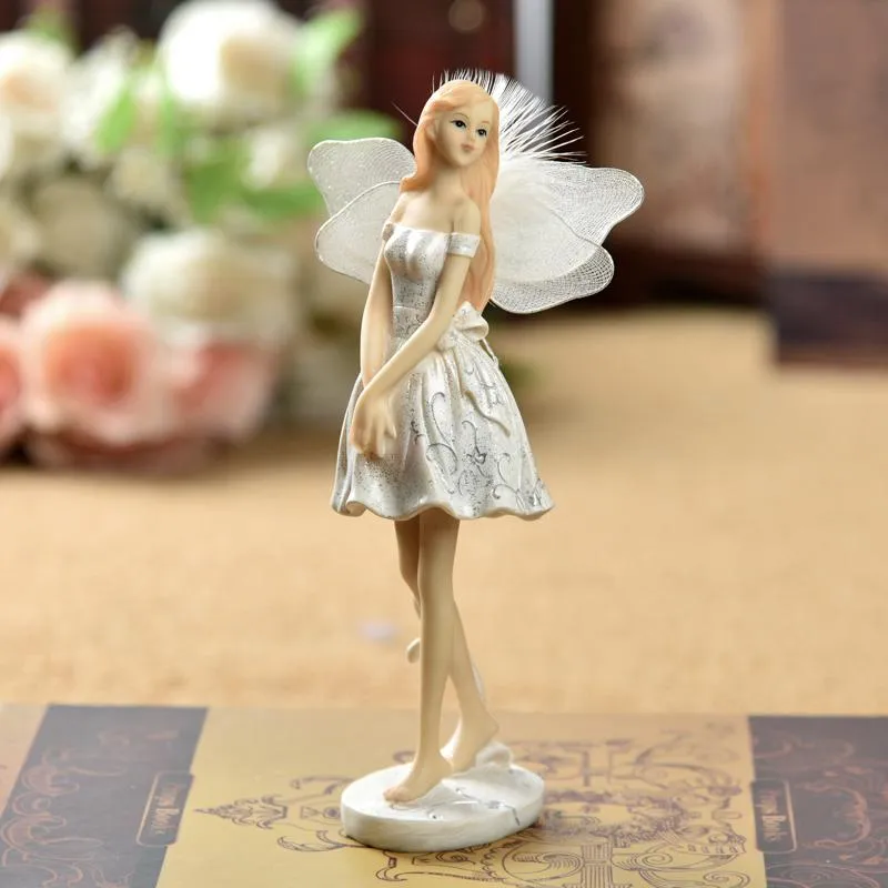 Fairy Ceramic Figurine Cute Girl Ornaments Beautiful Figure Moon