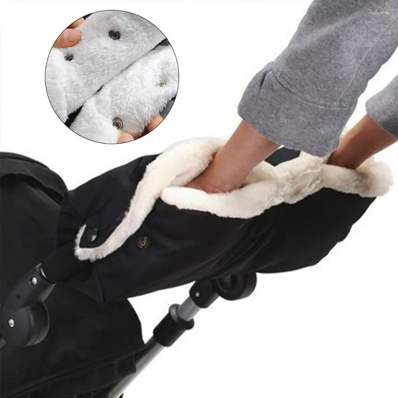 Kinderwagen Teile Winter Kinderwagen Hand Muff Kinderwagen Kinderwagen Warme Pelz Fleece Abdeckung Buggy Kupplung Warenkorb Handschuh Kinder Zubehör