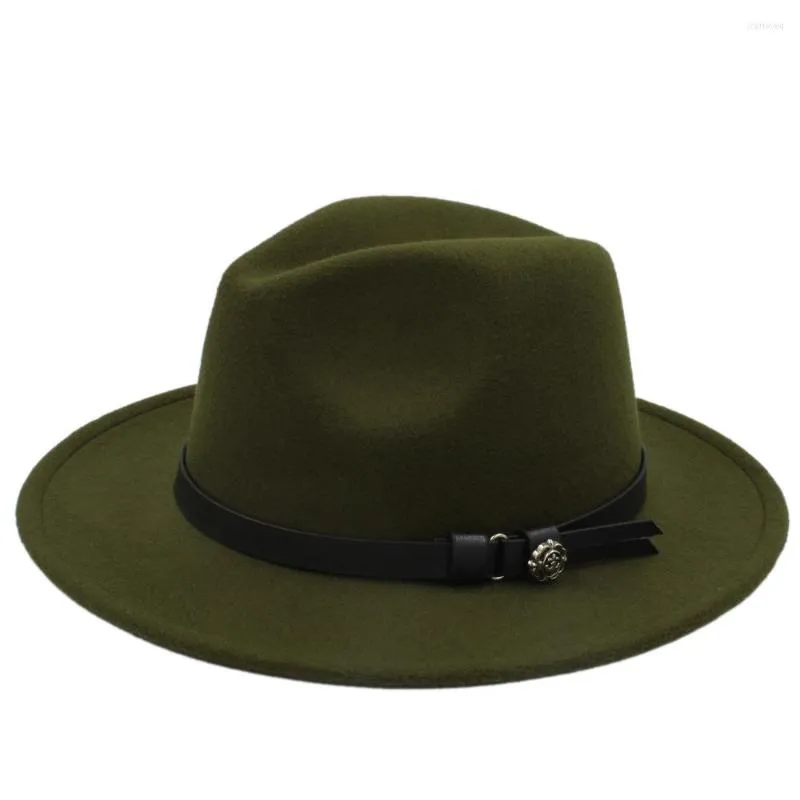Berets Winter Autumn Wool Women Fedora Hat Fascinator Lady Dad Jazz Godfather Steampunk Cloche Cap Size 56-58cm