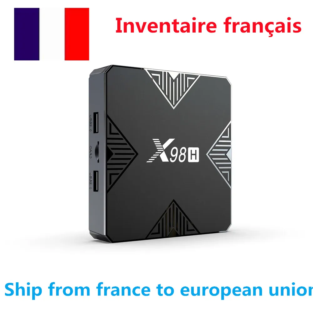 Schip uit frankrijk X98H tv box Android 12 os Allwinner H618 BT5.0 Wifi6 2.4G 5G dual wifi 4K Media Player Set Top 2g 16g 4g32g