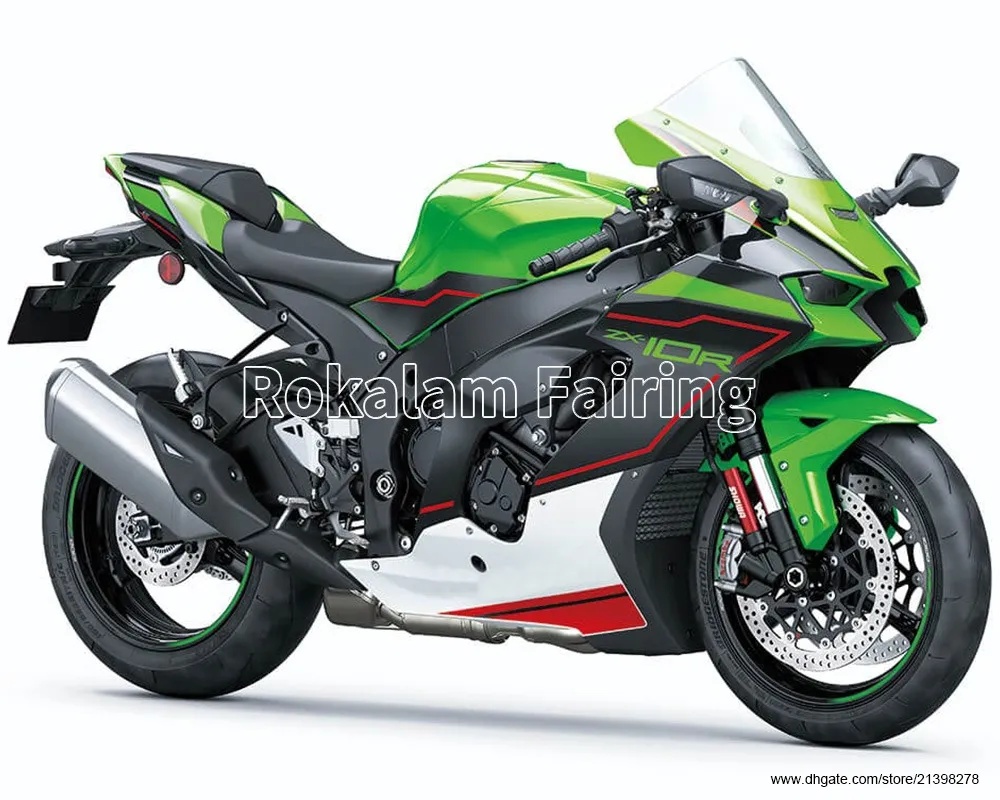 Fairings Shell dla Kawasaki Ninja ZX-10R 2021 2022 2023 ZX10R 22 23 23 ZX 10R Zielone nadwozie Motocyklowe Motocykl Wtryskowe
