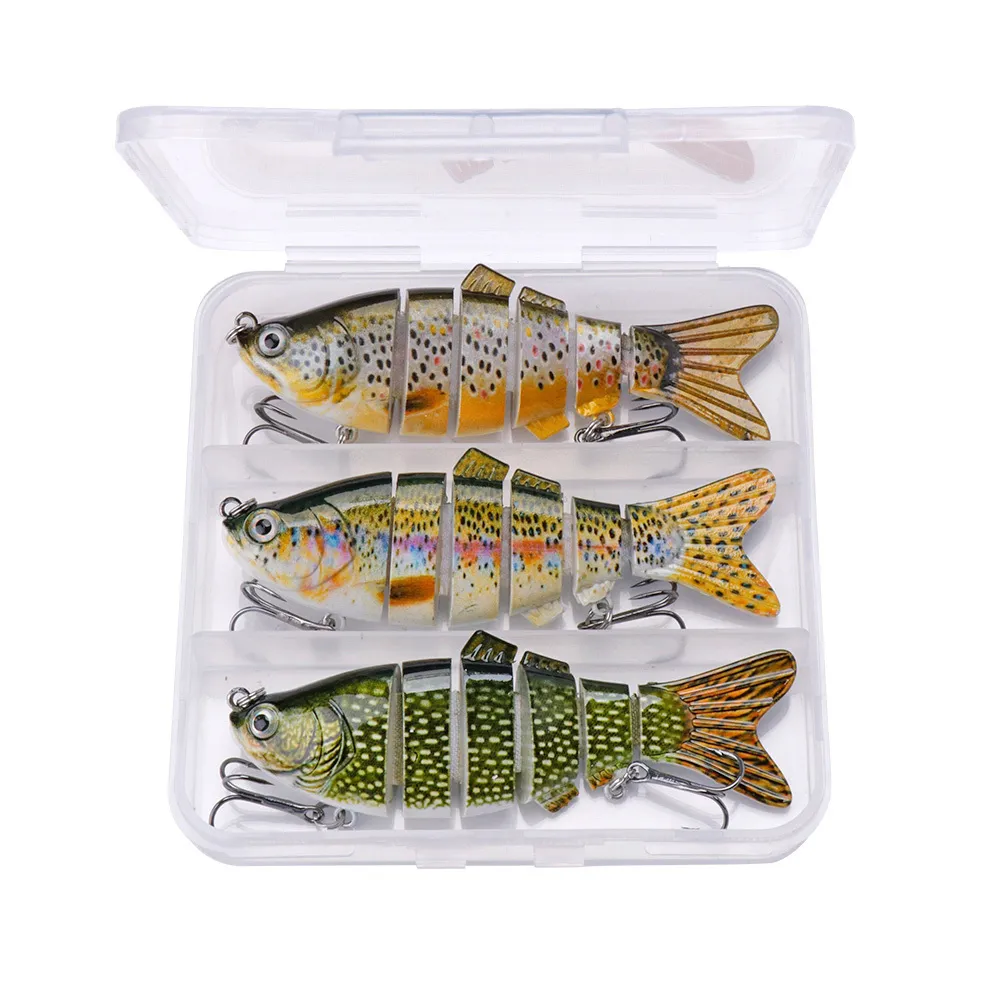 Fishing Lure Set-3pcs Sinking Wobblers for Pike Fishing Lure Set 10cm 17g  Lifelike Artificial Bait Kit with Crankbaits Fishing Tackle Box, Ideal