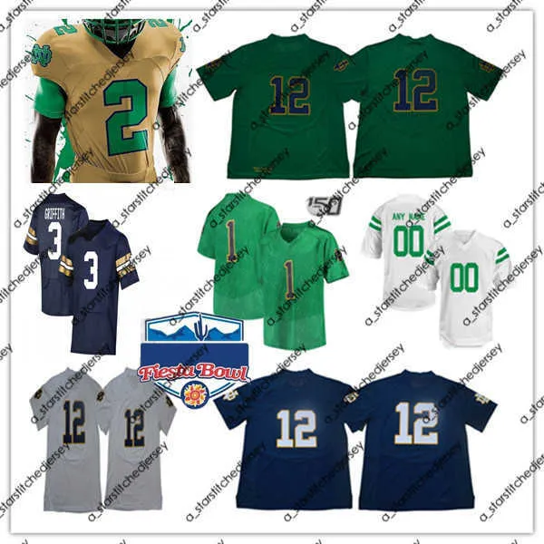 American College Football Wear Notre Dame Fighting Irish College Football Trikot Tyler Buchner Ian Book KYREN WILLIAMS JACK COAN Chris Tyree Audric Estime Lorenzo S