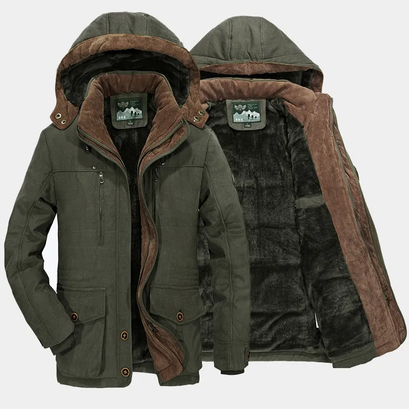 Men s Down Parkas Large Size 8Xl Winter Coat Jacket Removable Hooded Fashion Casual Windbreaker Fur Collar Men Jackets 221206