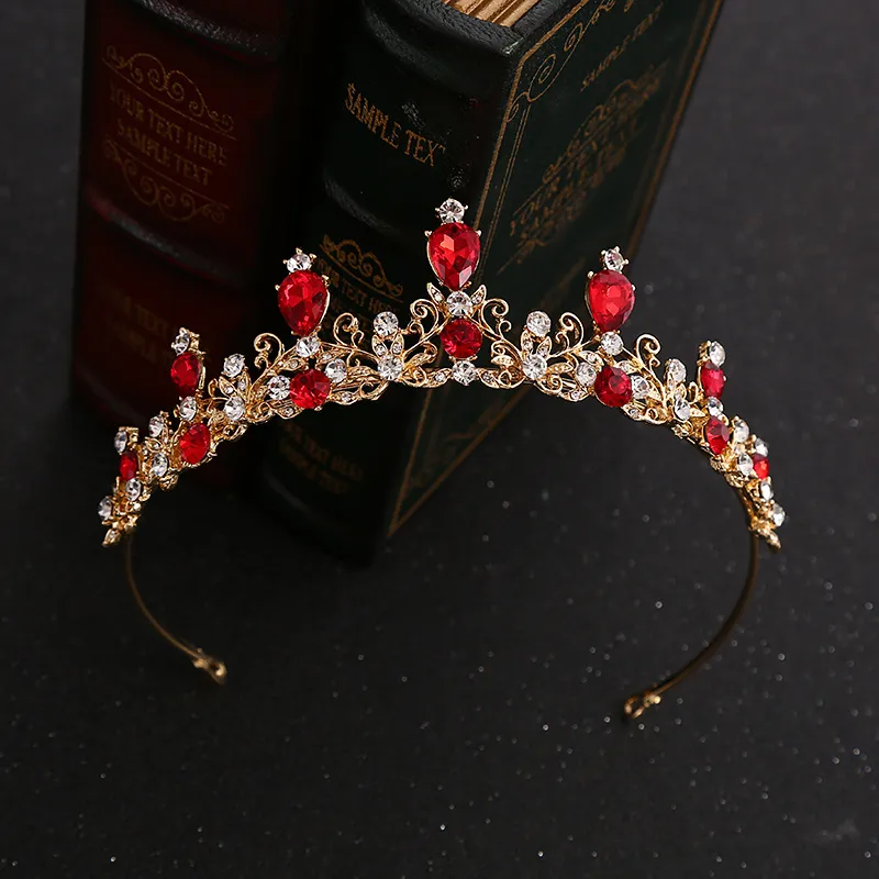 Vintage ślubne tiary ślubne kryształ kryształowy hair akcesoria złoty srebrny kolor księżniczki