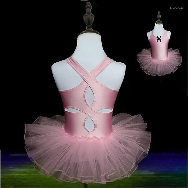 Stage Draag kinderballetdans bodysuit meisjes oefenen kleding kinderen tutu performance kostuums jurk