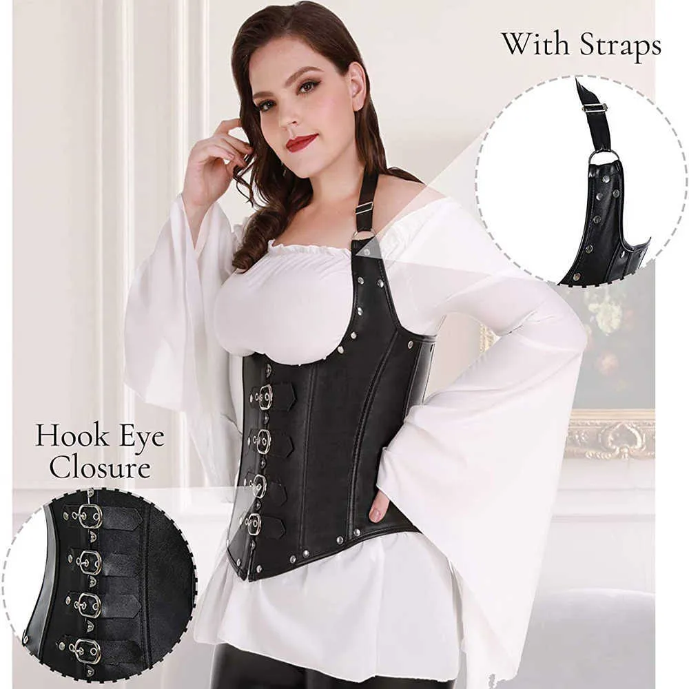 Steampunk Gothic Latex Corset Top Corset Slimming Belt For Plus