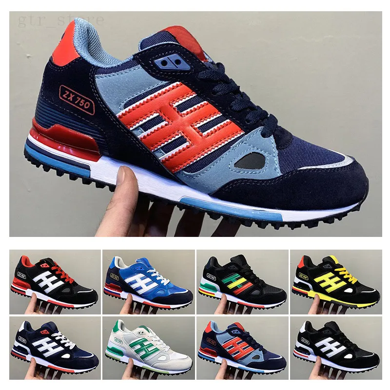 2022 ZX750 Running Shoes Sneakers ZX 750 Heren Witte Red Blauw Ademblauw Athletic Outdoor Sports Jogging Wandeling Maat 36-45 D1