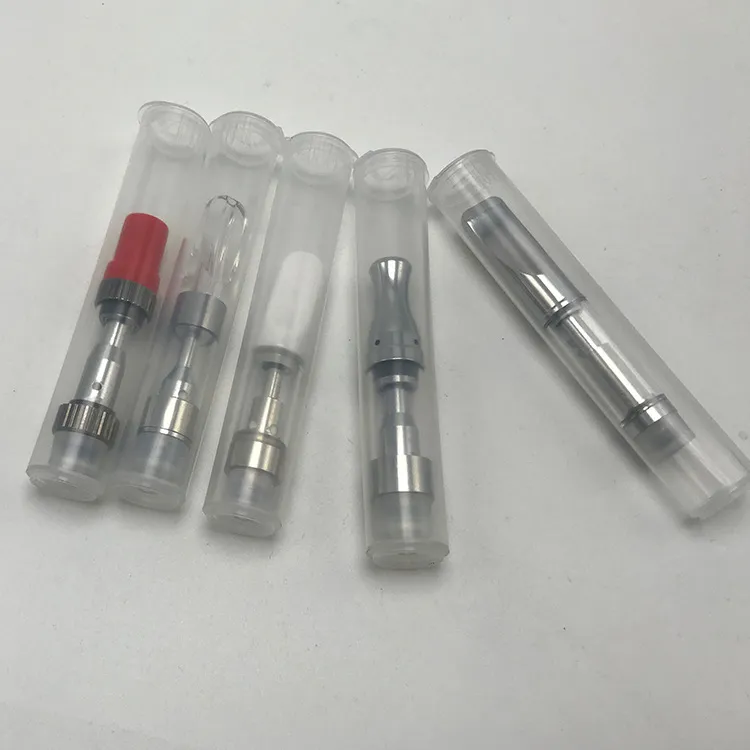 Garrafa de embalagem Garrafas de tubo de plástico resistente a crianças para carrinhos de cartucho vape Embalagem de tanque PP transparente Pop Top